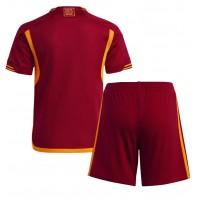 Koszulka piłkarska AS Roma Strój Domowy dla dzieci 2023-24 tanio Krótki Rękaw (+ Krótkie spodenki)